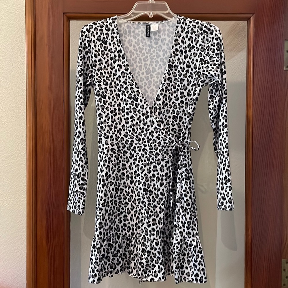 Divided animal print dress size small
